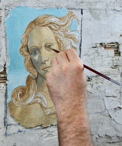 Fresco course in art studio in the Lake Garda hinterland 1